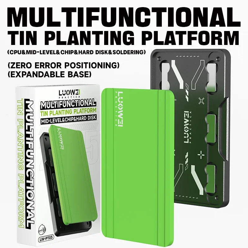 LUOWEI LW-PT03 Multifunctional Tin Planting Silicon Pad Set for Mobile Phone Motherboard Middle Frame CPU NAND BGA Reballing Mat