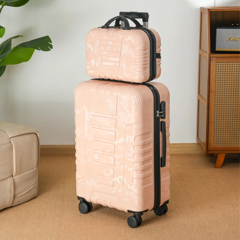 new-2026-women's-luggage-carry-on-suitcase-30l-capacity-20-inch-24-inch-mother-daughter-set-travel-password-check-in-leather-box