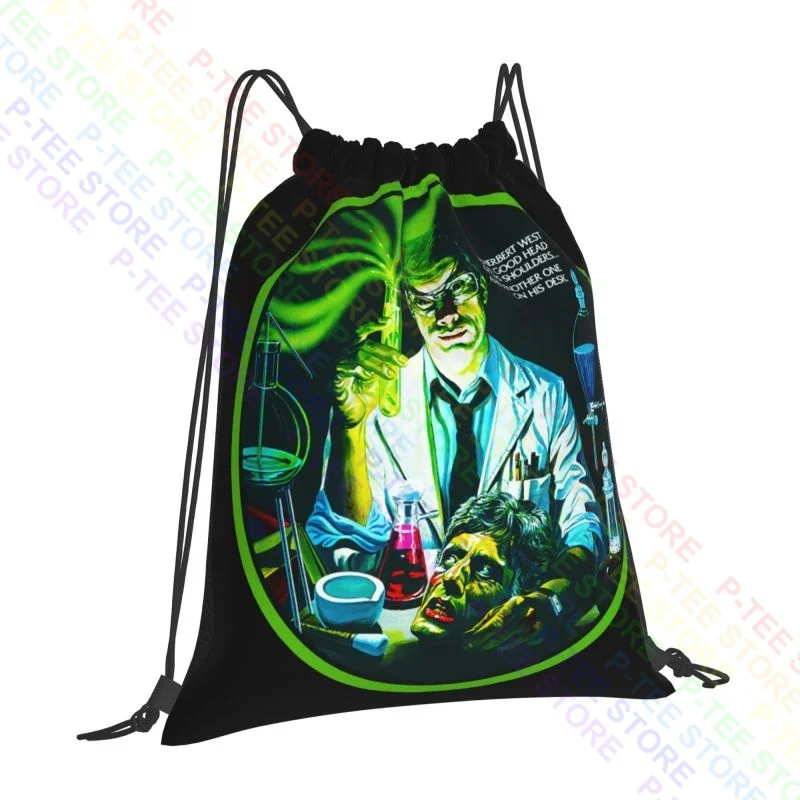 80'S H.P. Lovecraft Horror Re-Animator Drawstring Bags Gym Bag Newest Beach Bag Personalised Multi-function