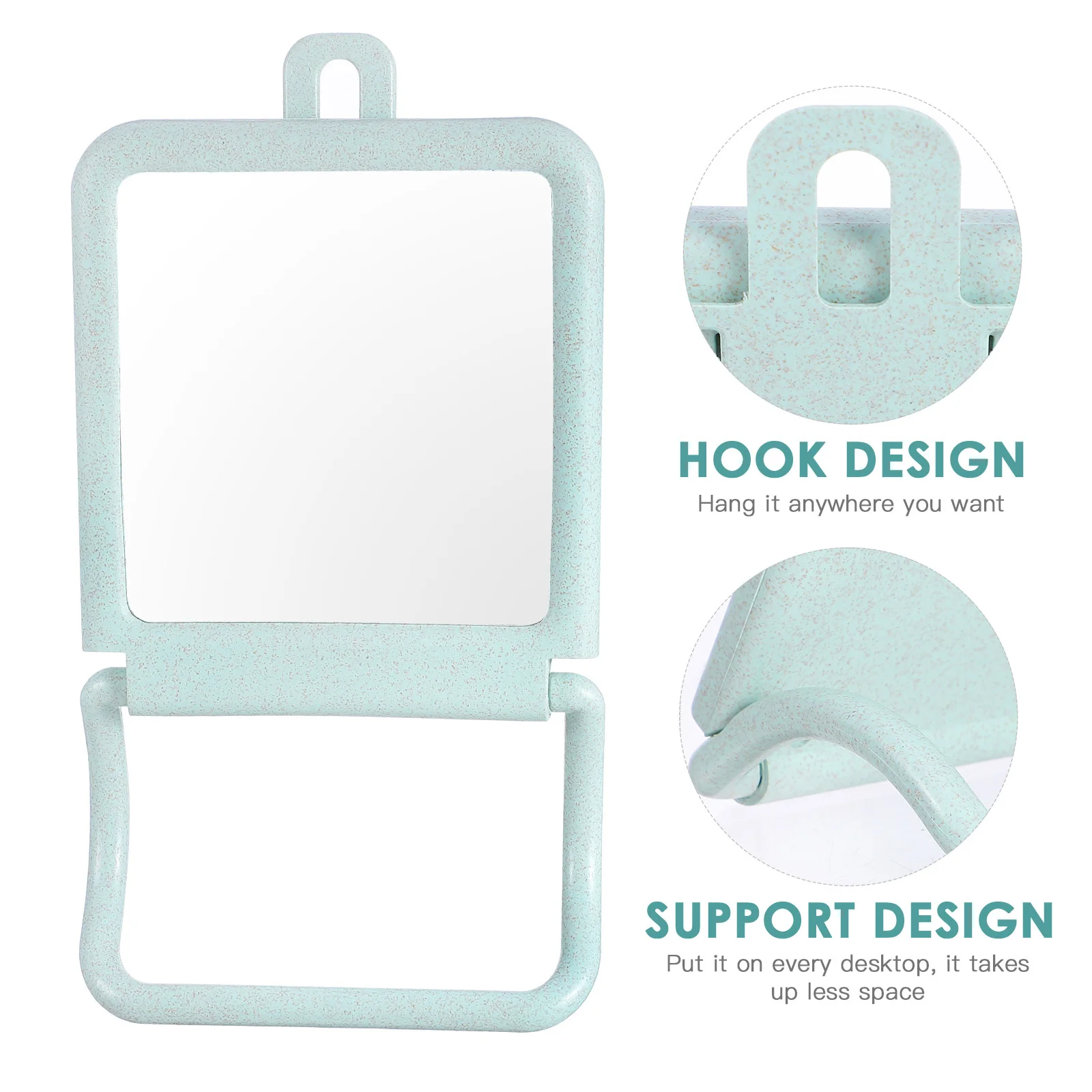 

Hanging Mirror Lightweight Simple Makeup Vanity Mirror for Desktop Tabletop Dresser Bathroom Bedroom with Stand