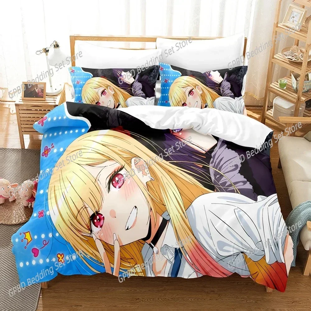 3d Printed Kawaii Cartoon My Dress-Up Darling 3D Bedding Set Duvet Cover Pillowcases Single Twin Full Queen King Size Home Decor