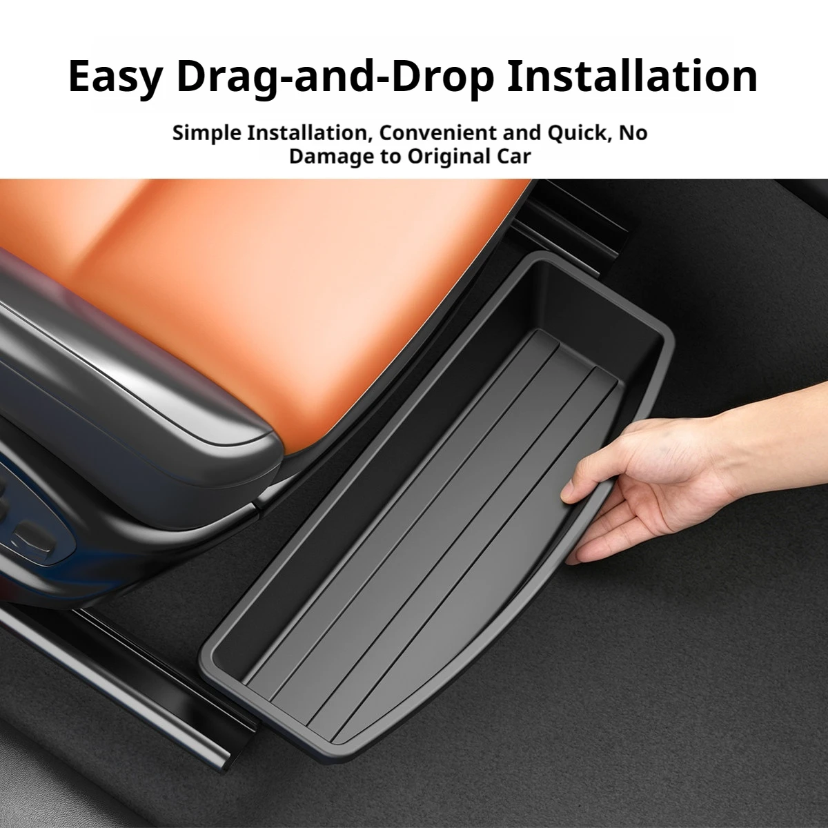 SEAMETAL Under Seat Storage Box Universal Car Seat Bottom Organizer Box Removable Storage Box Gadget Case Universal Accessories image 5