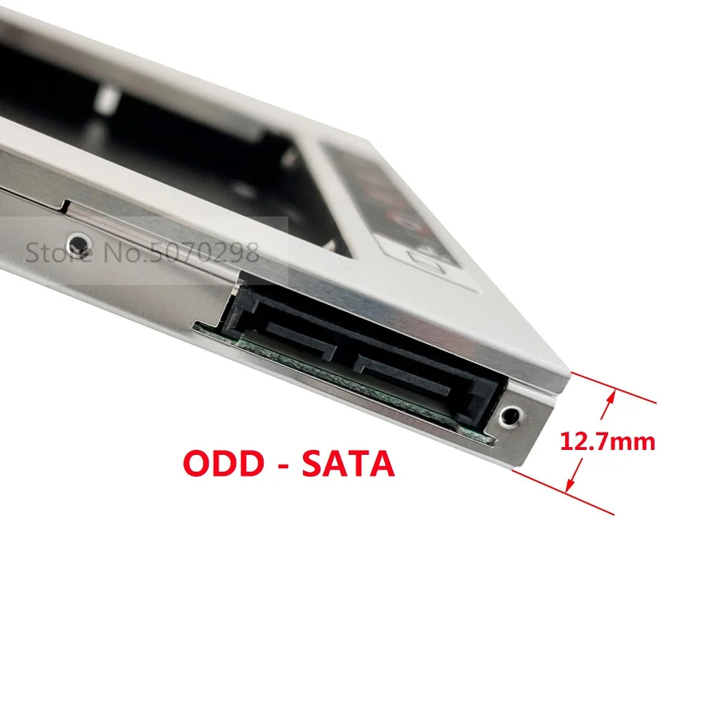 12.7mm SATA 2nd HDD SSD Hard Drive Optical bay Caddy Frame Container for Lenovo IdeaPad V550 V560 V570
