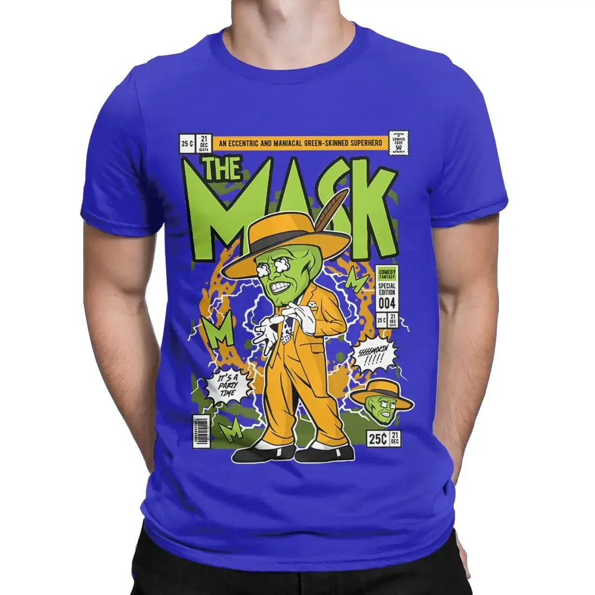 Vintage Movie USA Jim Carrey Tee Shirt Short Sleeve T-Shirts 100% Cotton Gift Idea Clothes The Mask Comedy Men Women T Shirt