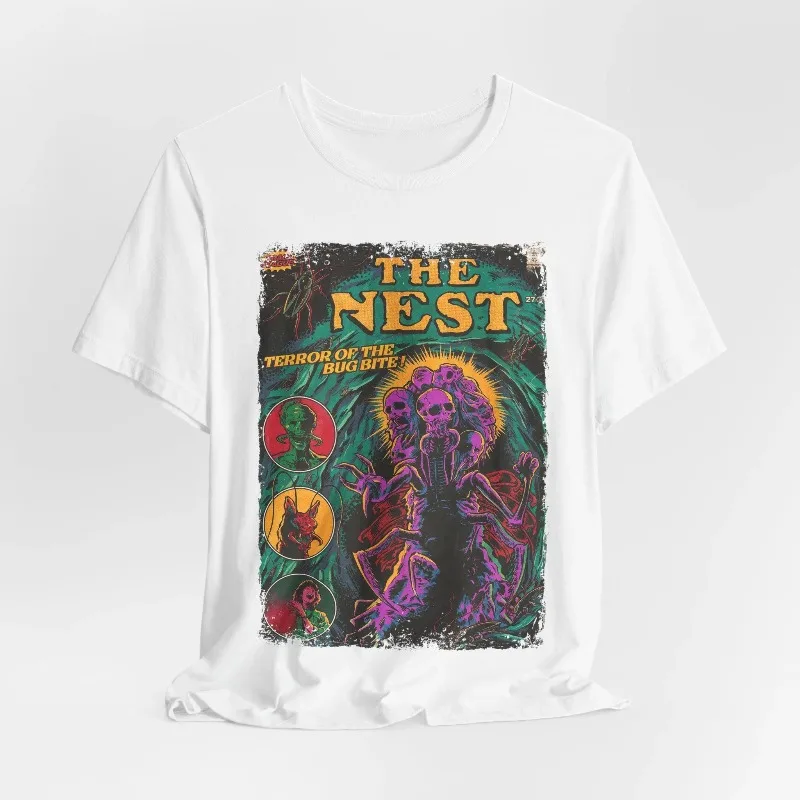 The Nest Movie T-Shirt: Vintage Horror Graphic Tee Summer Men's and Women's Loose and Breathable T-shirt Top