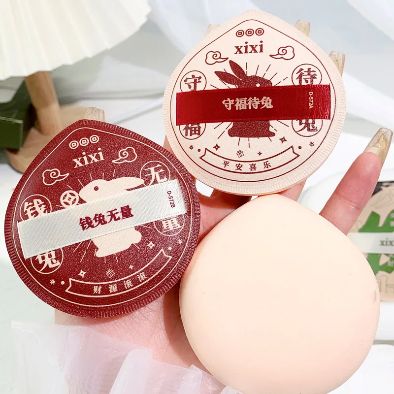 Red Powder Puff Air Cushion BB Cream Foundation Concealer Make Up Sponges Soft Cotton Face Make Up for Women Beauty Tool Cartoon