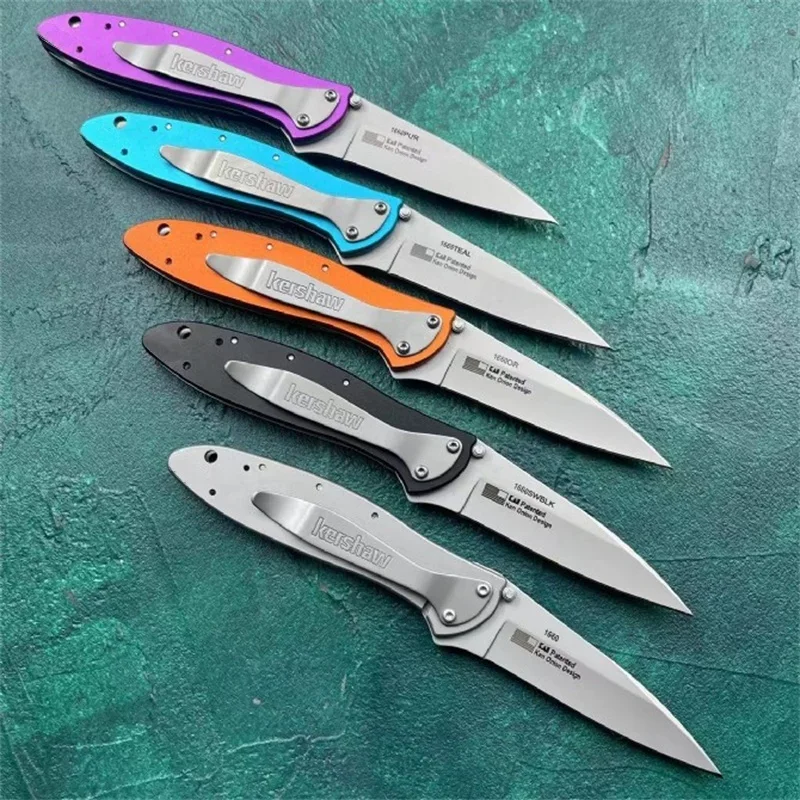 KS 1660 Fodling Pocket Knife 8Cr13Mov Blade Aluminum Alloy Handle Outdoor EDC Camping Hiking Survival Hunting Cutting Tools