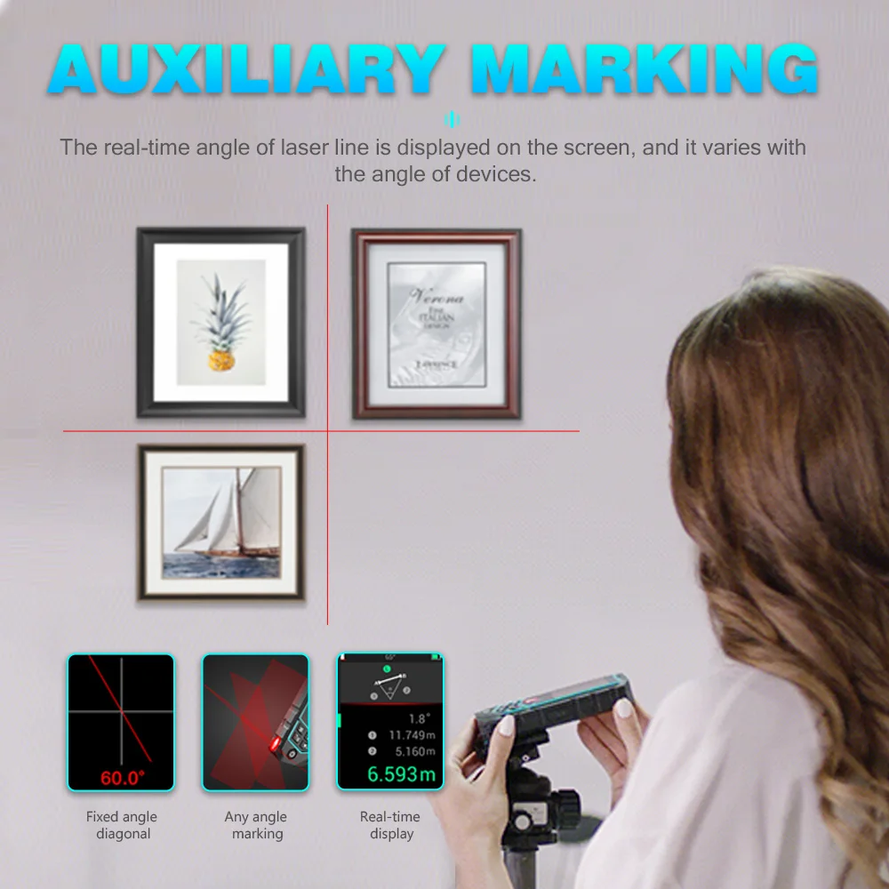 Mileseey R2B 80M เครื่องวัดระยะด้วยเลเซอร์ เครื่องวัดระยะด้วยเลเซอร์