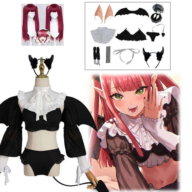 

Anime Rizu Kyun Kitagawa Marin Cosplay My Dress Up Darling Cosplay Bikini Kuroe Shizuku Wig set Halloween Costume Women Party