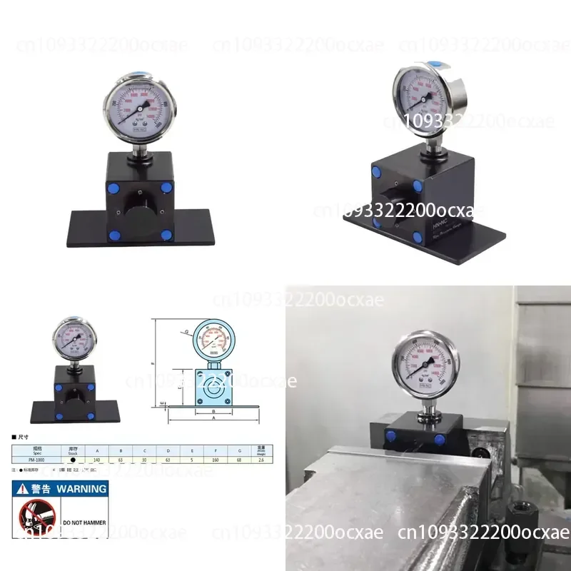 Hydraulic clamp scale vise pressure tester 0-10T milling machine vises capacity PM-1000