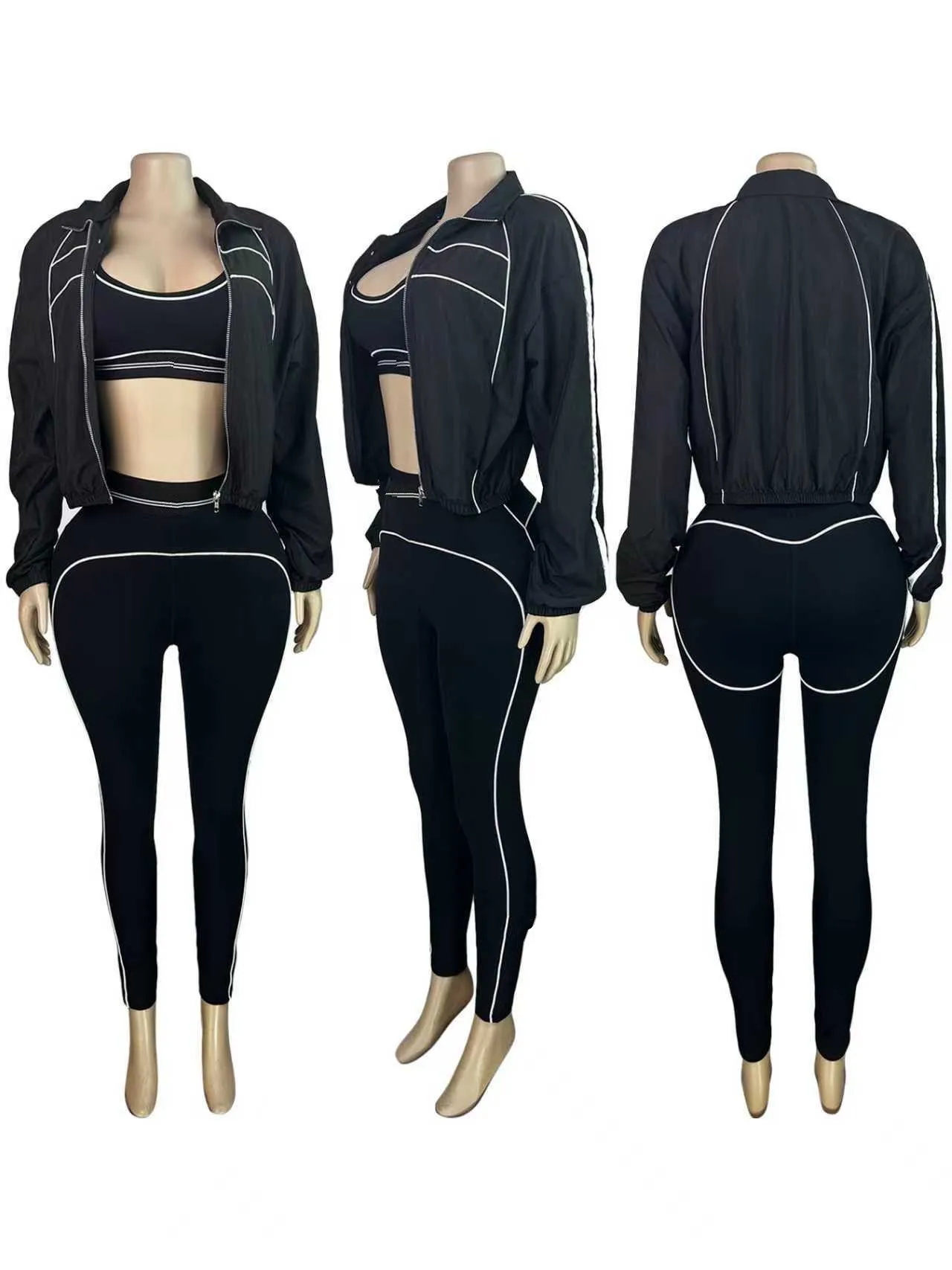 

HR25083 European and American women's fashion sports cape jacket