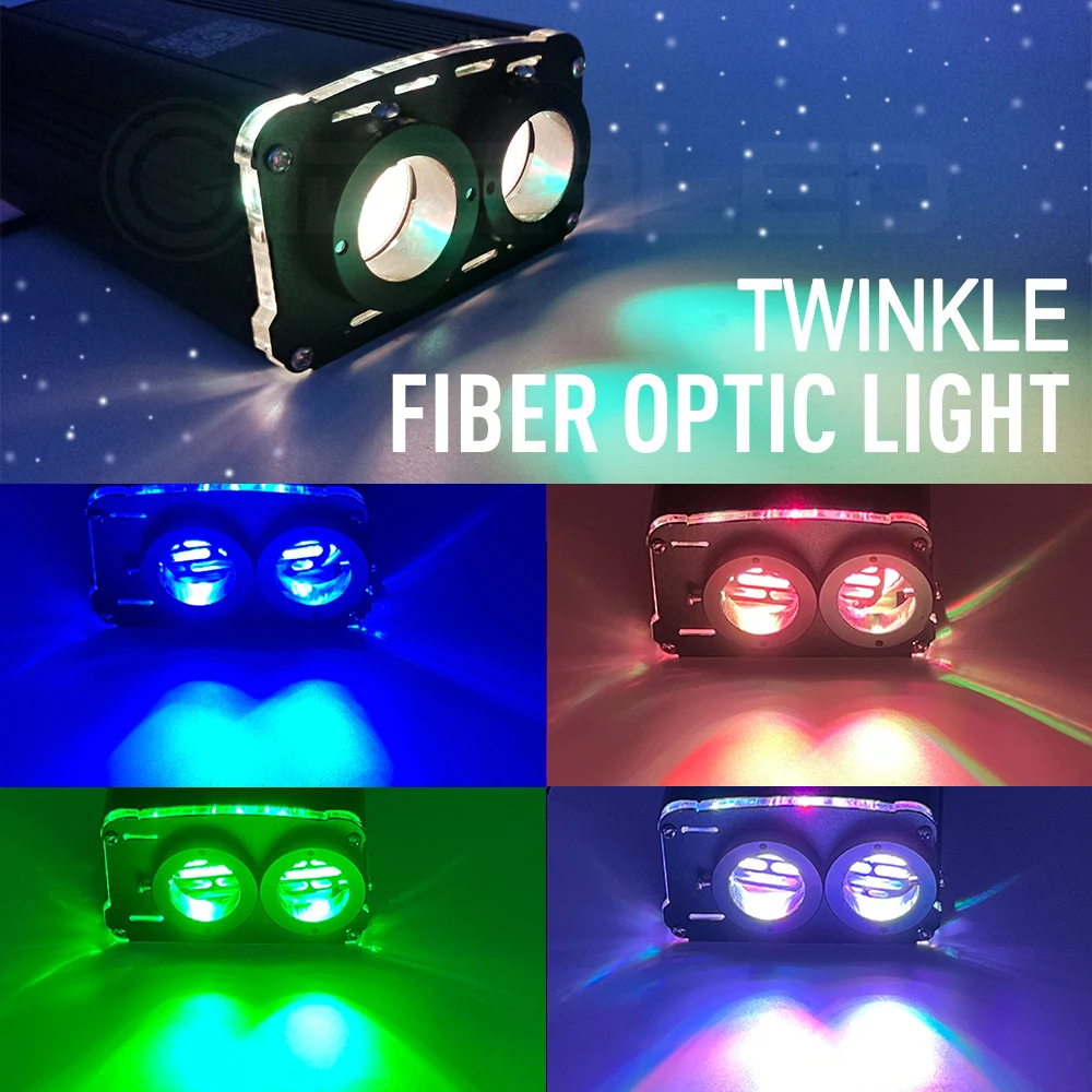 Imagem -05 - Led Fiber Light Engine Driver Pro Rgbw Double Hole Twinkle Light Source Controlador Bluetooth para Carro Estrelado Sky Smart App