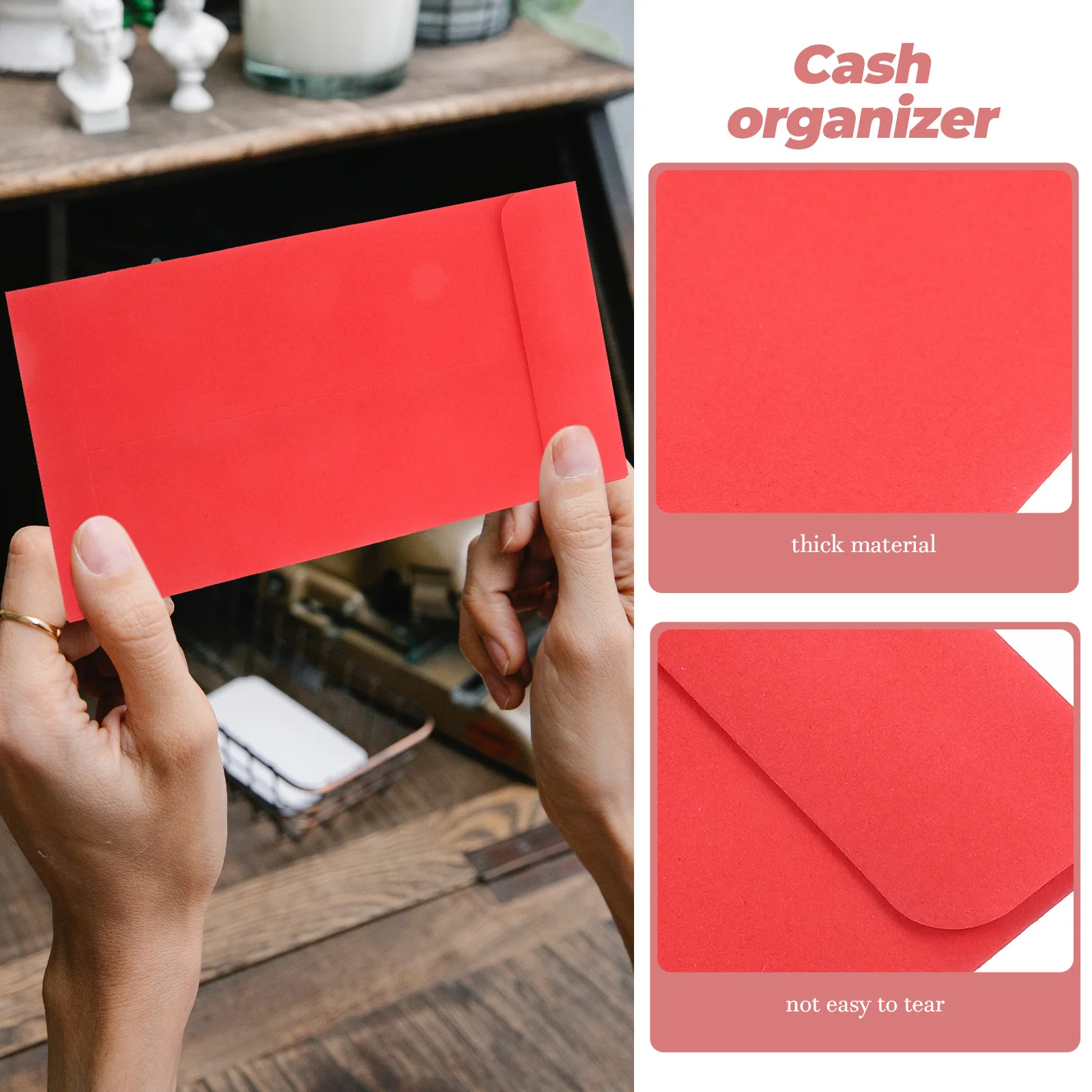 

50Pcs Colored Money Envelopes Cash Organizer Budget Paper Envelopes Portable for Saving Gifts Money Organizer for Cash