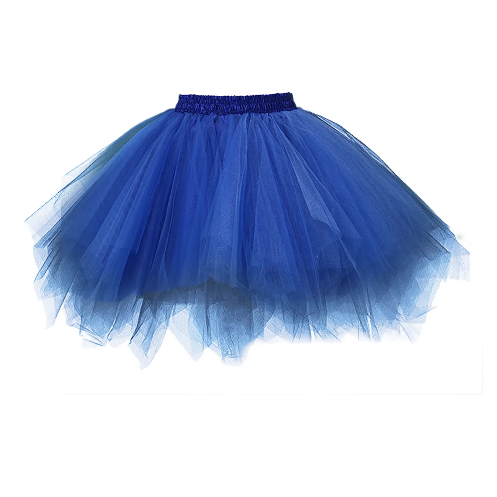 Princess Midi Fairy Tulle Skirt Pleated Dance Tutu Skirts Womens Lolita Petticoat Jupe Tulle Femme Party Puffy Skirts Adult