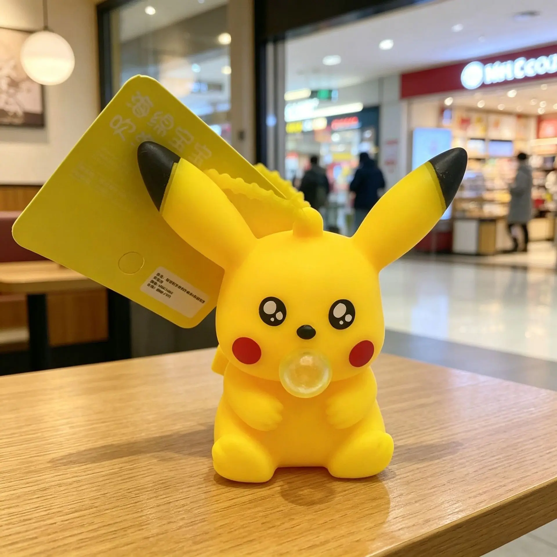 1/5pcs 11cm Pokemon Pikachu stress ball keychain Bubble spitting mini ornament kawaii stress relieving toy stress relieving gift