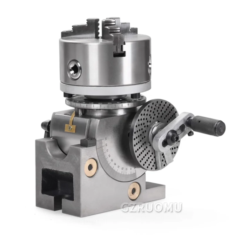 

Dividing Head Precision Semi Universal 4" 5" 6" Indexing Head W/ Tailstock & Chuck For Drilling Milling Grinding