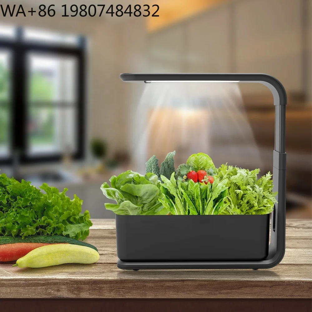 Mini Kitchen Countertop Soilless Cultivation Starter Kit Full Spectrum Retractable Fill Light  Indoor Herb Vegetable Hydroponic