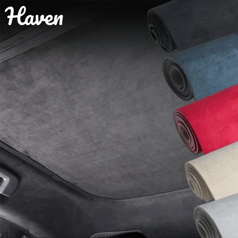 

7-color Sponge Backed Suede Roof Fabric Non-sticky Thickened Car Headliner Fabric for Repairing Sagging Car Ceilings Renovate