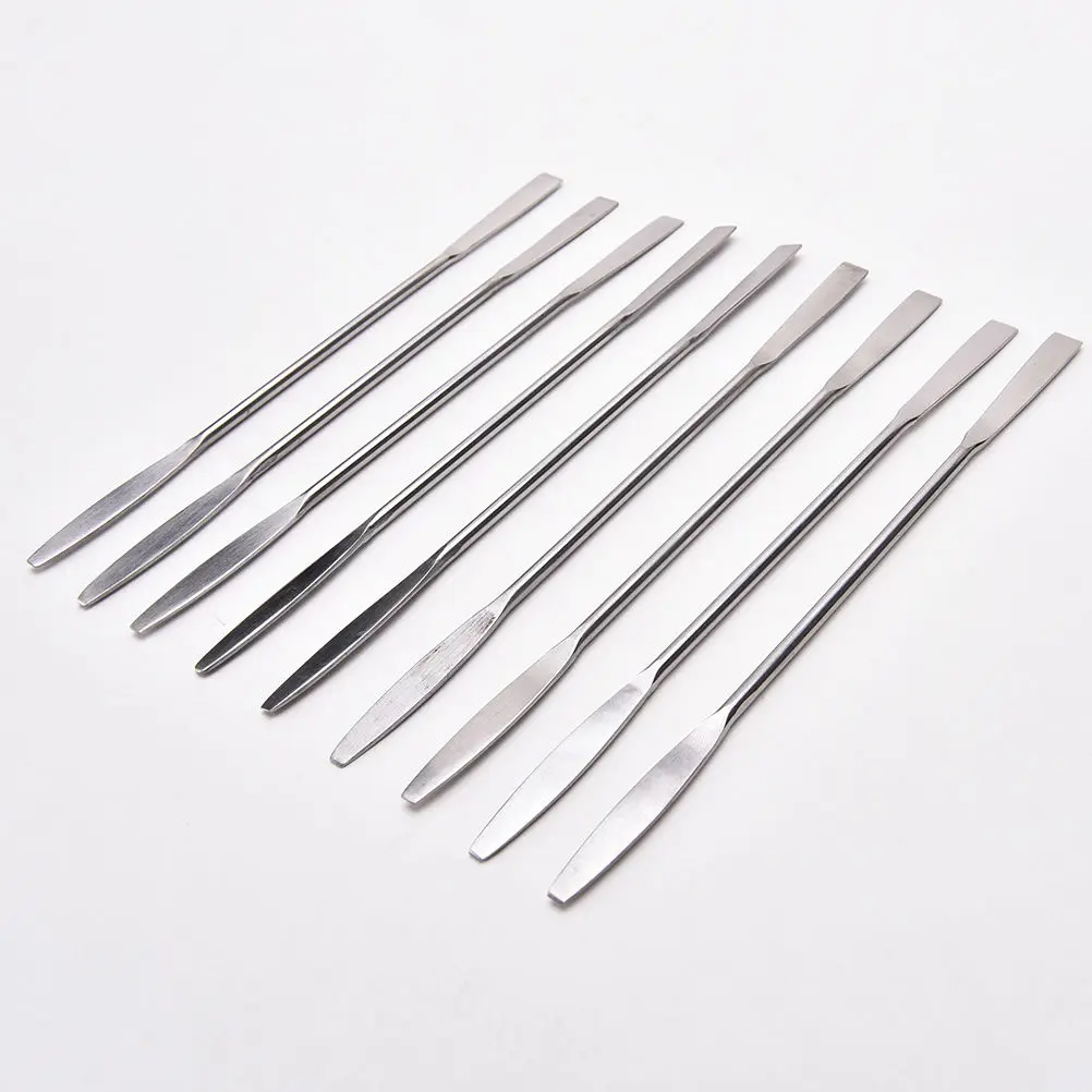 Makeup Cosmetic Nail Art Tool Stainless Steel Spoon Polish Cream Blender Mixing Palette Spatulas Stick Rod Tone Wholesale