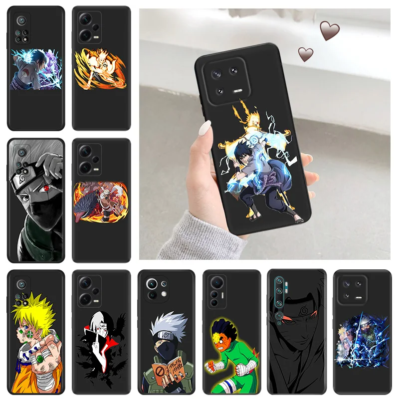 Silicone Soft Phone Case for Redmi Note 13 Pro 4G 12 12c 13c Xiaomi 12t 12x 13Lite 12Lite Anime N-Narutos Uchihas Itachis Cover