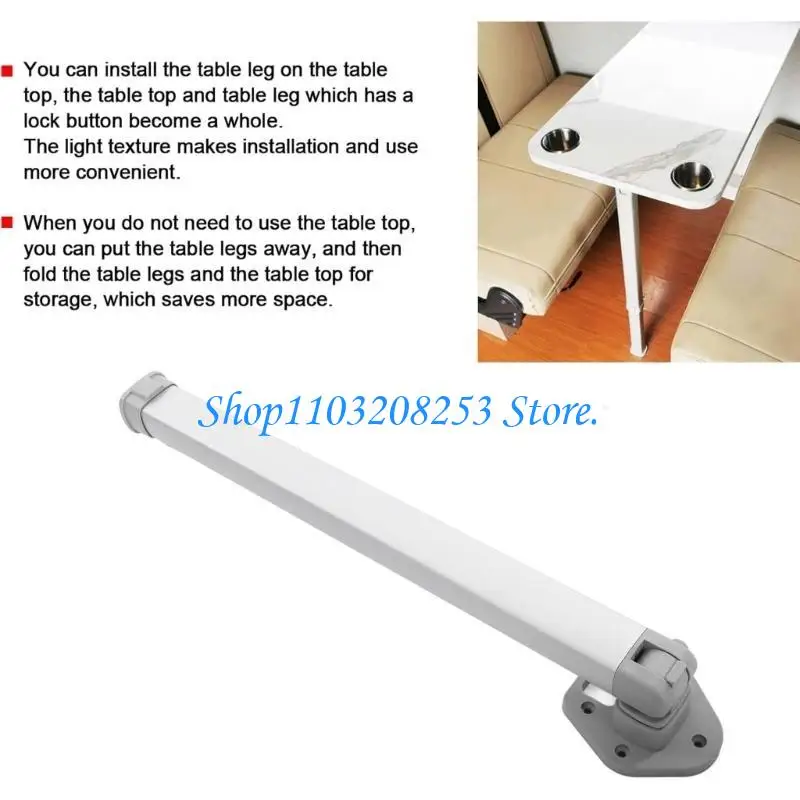 R6FA Adjustable Table Leg 510-760mm Telescopic Foldable Support for RVs Boats and Home Decks Terraces Recreational Vehicles