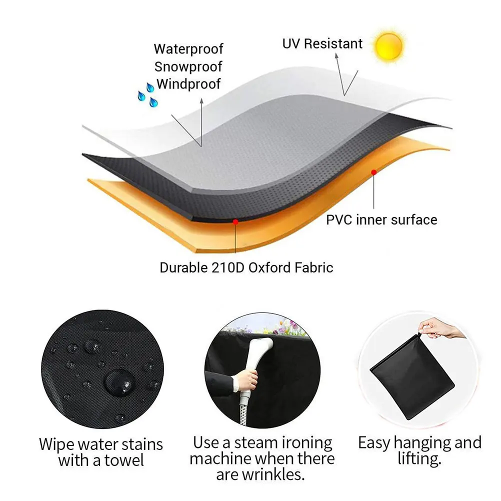 All Season Outdoor Furniture Cover Oxford Cloth for Garden Table Sofa Chair Patio Deck Weatherproof Wind Rain Snow Dust Uv