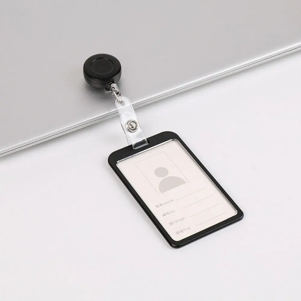 Card ID Card Clips Office Supplies Aluminum Alloy Card Cover Simple Card Case Horizontal Card Protector Vertical Card Cover
