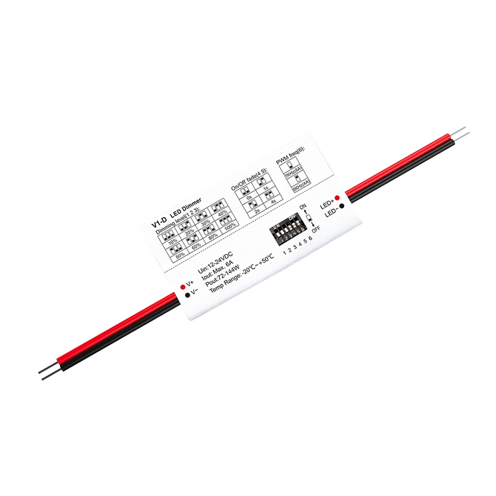 Imagem -01 - Tensão Constante Led Dimmer Controller dc 12v 24v 1ch Superaquecimento Proteção Reversa Cor Única Led Strip Dimming Iluminação Interior tensao constante led dimmer controller dc 12v 24v 1ch superaquecimento protecao reversa cor unica led strip dimming iluminacao interior 01