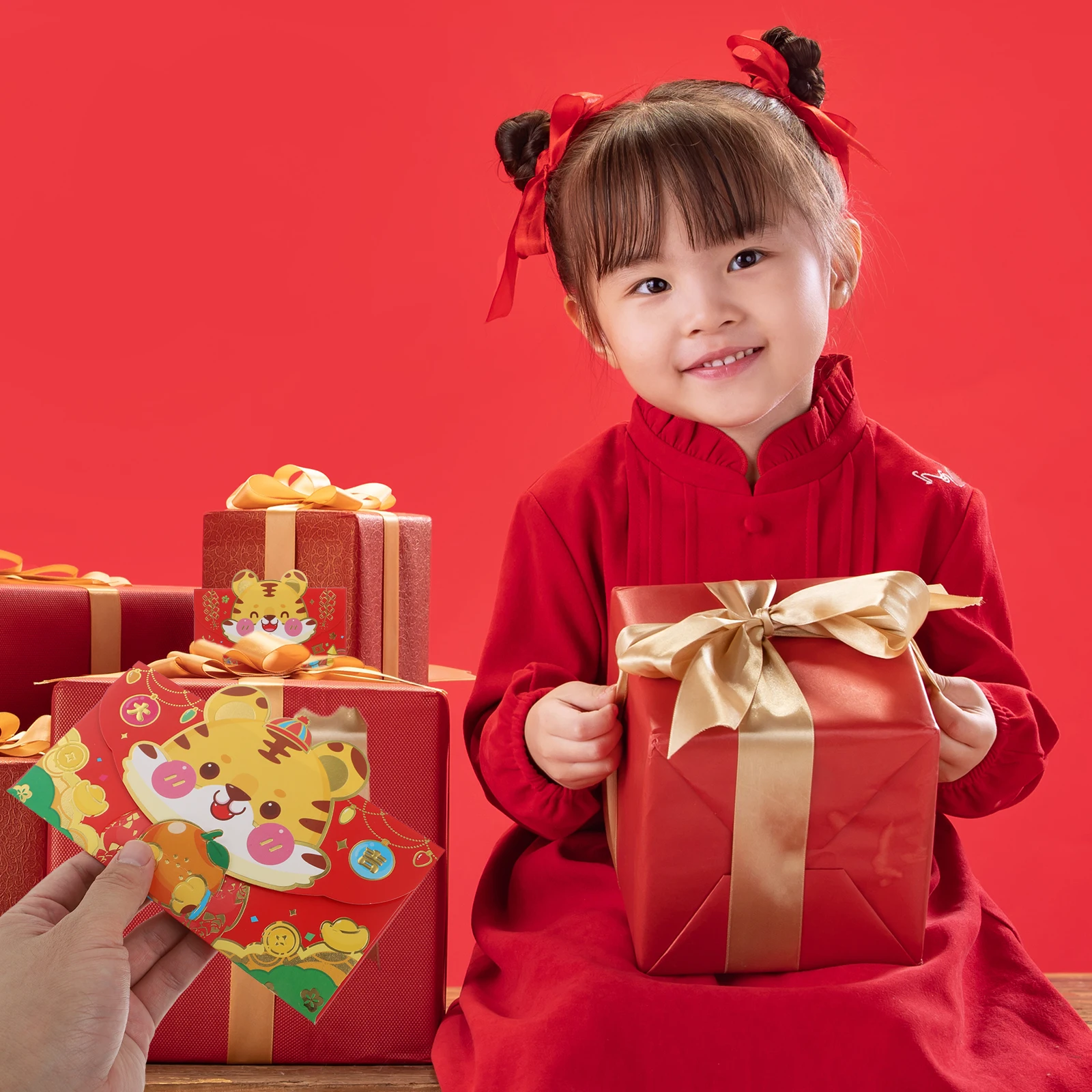 

12Pcs Creative Cartoon Red Pockets Sturdy Smooth Red Packets for Cny Festive Gifts and Decorations