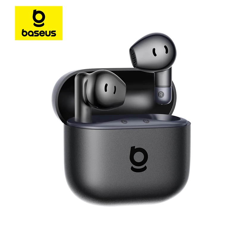  Baseus Bass BS2 Lite True Wireless Earbuds Bluetooth 6.0 Semi-in-Ear Earphones 2-Mic AI ENC 40H Playtime IP55 SuperBass Ear buds 