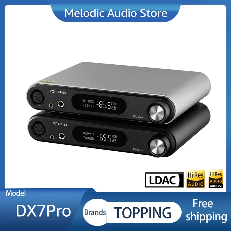 

TOPPING DX7PRO+ DX7 PRO Decoder Headphone Amplifier HIFI Balanced IIS DAC Bluetooth 5.1 AMP Preamplifier support LDAC APTX HD