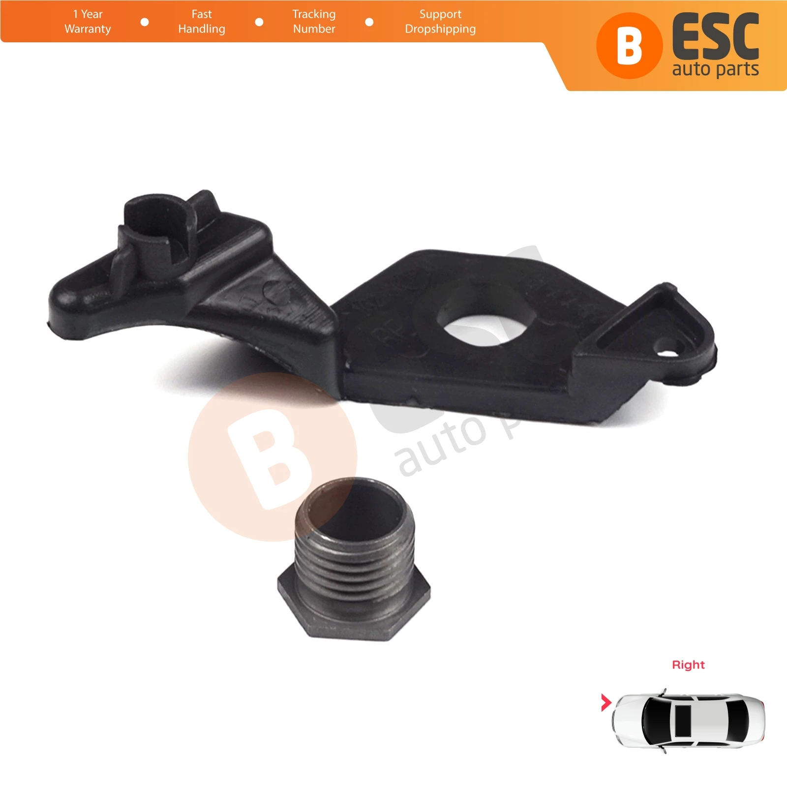 EHL3-Support de boîtier de lumière de sauna de voiture pour BMW, support de montage, onglet de support rapide, kit de clips, côté droit, série 5, E60, E61, 2003-2010, 63126942478