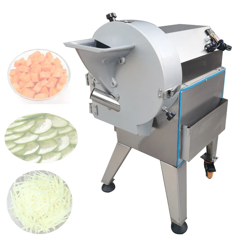 

500KG/H Electric Commercial Vegetable Cutter Machine Stainless Steel Potato lemon cutter slicer Potato Fries Cutting Machine