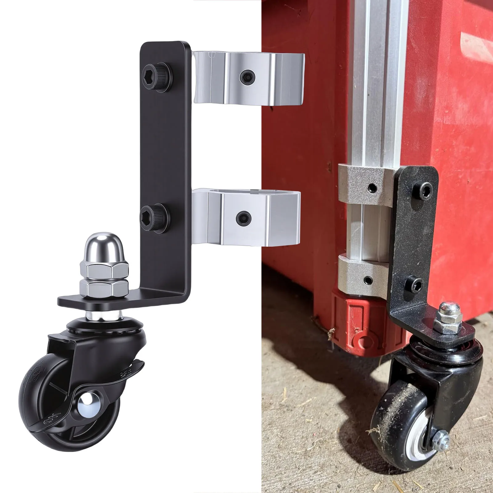 

2pcs Toolbox Front Wheels Kit with Brake Replacement for Packout Tool Box 360 Degree Rotation Caster Wheel 200lbs Capacity