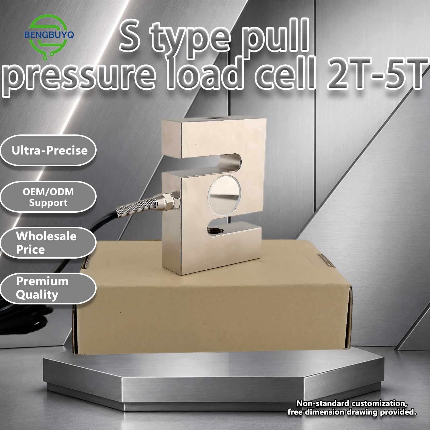 Durable S Type Load Cell for Industrial Applications, Custom Sizes and Accessories，3.High Precision S Type Load Cell, Factory