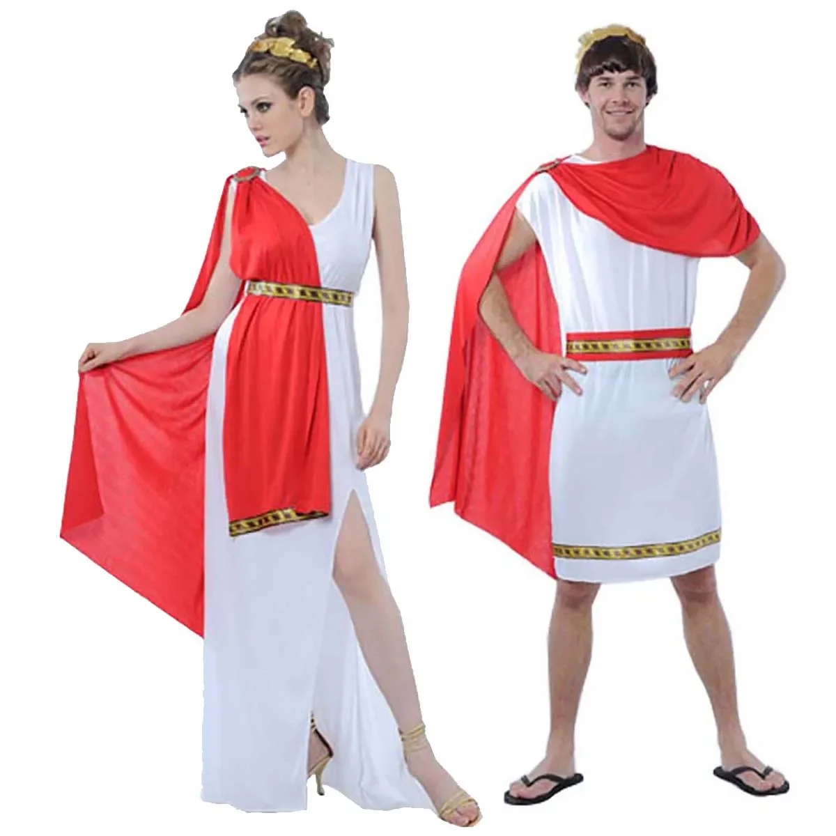 Festa de halloween feminino masculino imperador romano toga traje cosplay trajes anime cosplay