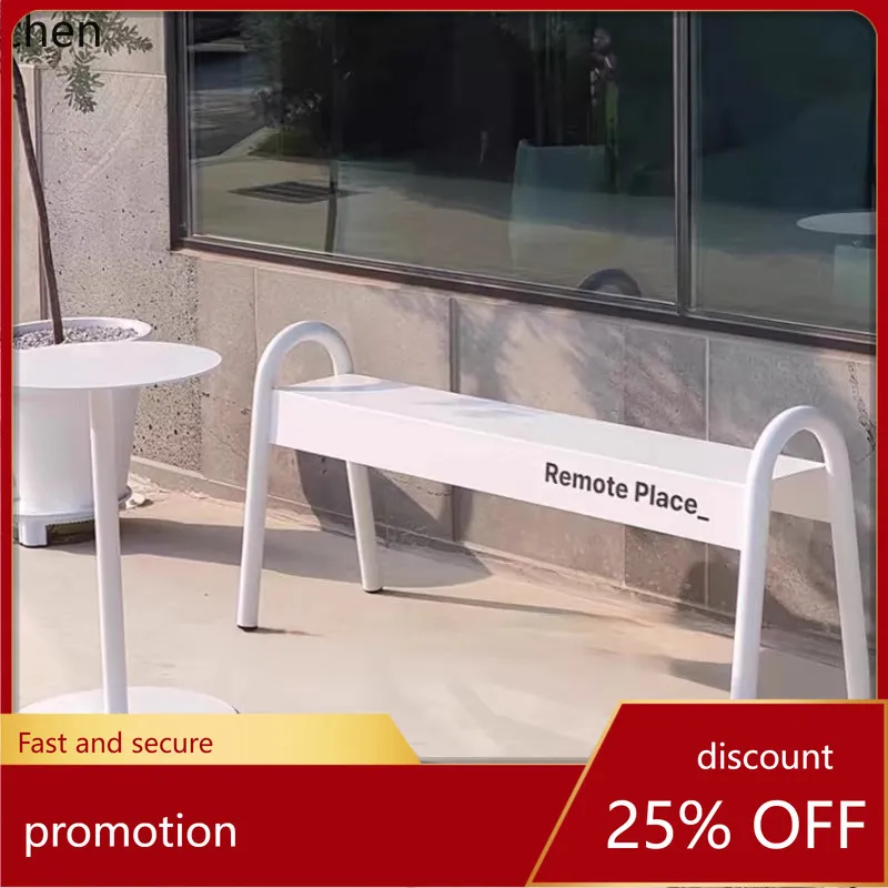 

CZ Outdoor Leisure Bench Park Long Chair Milk Tea Coffee Shop Outdoor Iron Art Mall Leisure Long Bench