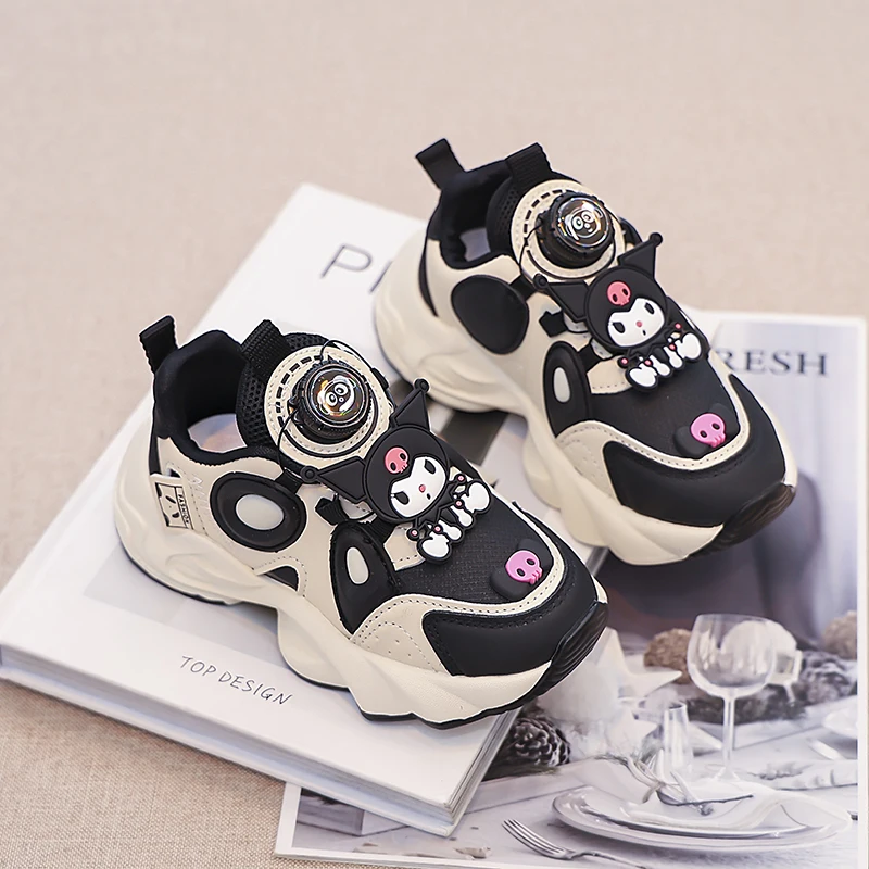 Sanrios kuromi sapatos casuais esportes tênis de corrida das crianças outonogirl tênis presente zapatos minnie mouse niña