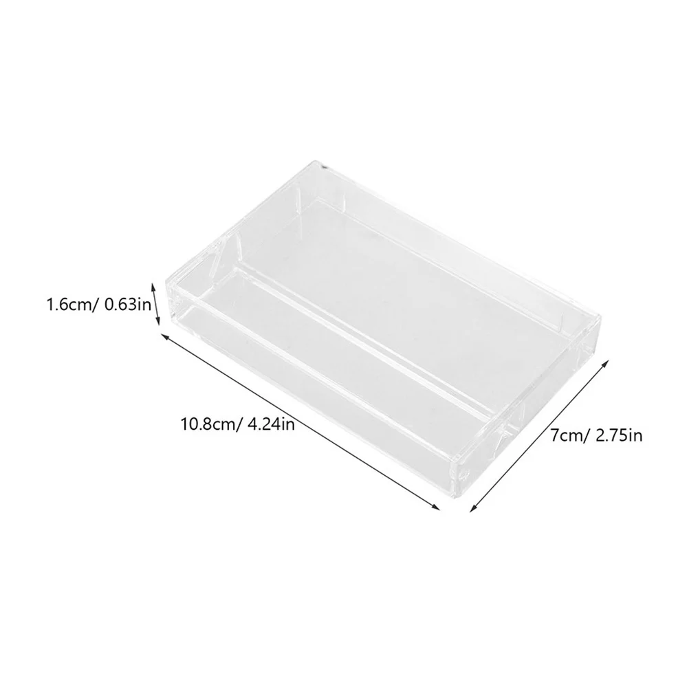 12Pcs Cassette Tape Storage Holder Transparent Plastic Retro Cassette Organizer Compact Portable Music Tape Protection Case - Image 4