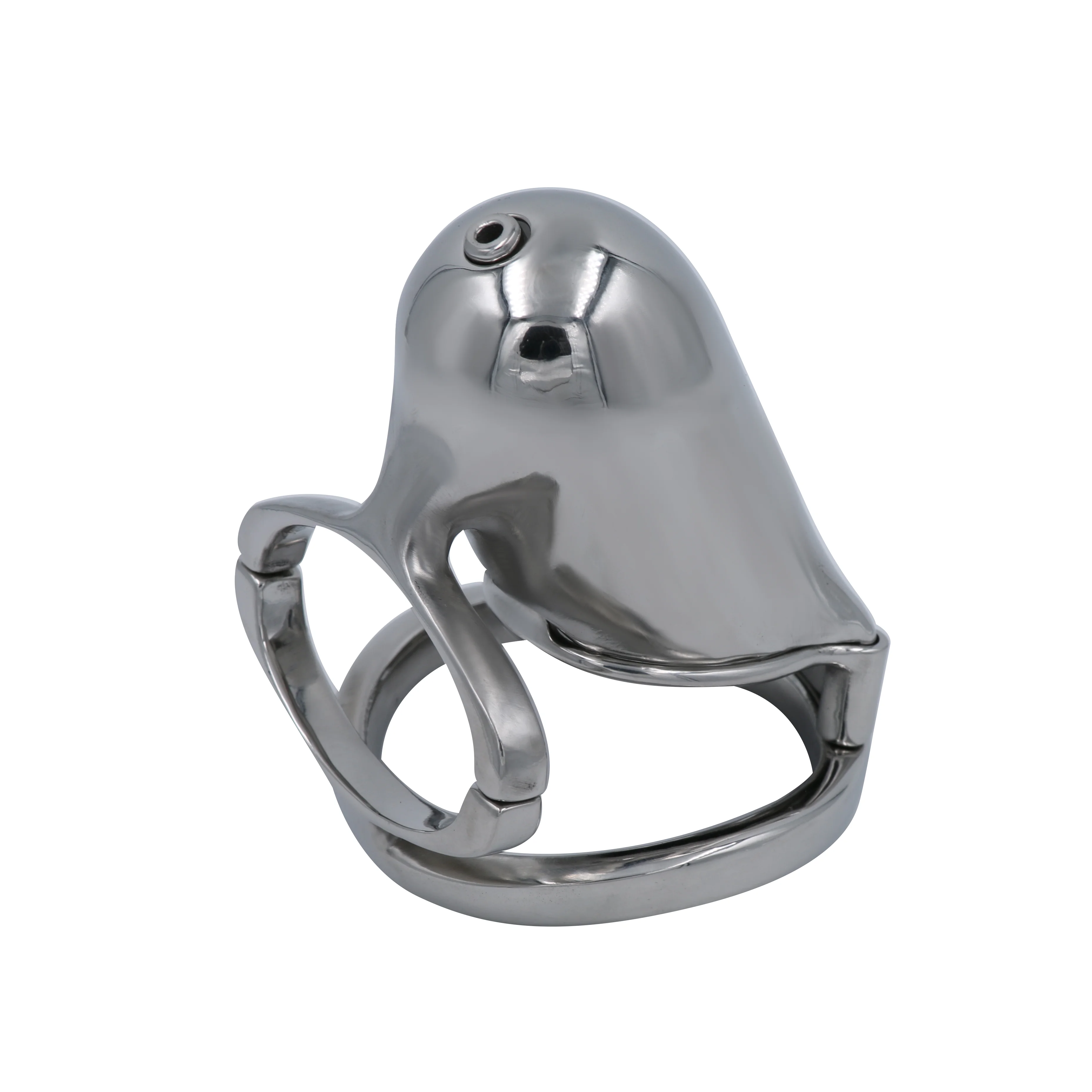Durable One-Piece Male Chastity Device, CB Lock Penis Cage with Integrated Base Ring, No Moving Parts Genital Restraint for Hea