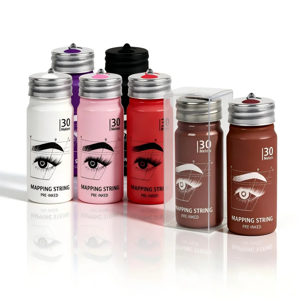 30M New Color Pre-ink Mapping String Eyebow Makeup Dyeing Thread Semi-Permanent Positioning Line brow PMU Tattoo Measuring Tools