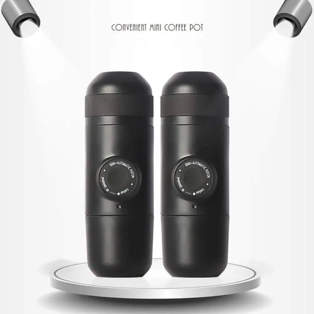 New Portable Coffee Machine for Car & Home Espresso Machine for Outdoor Compatible Ground Coffee Mini Coffee Filter Pot