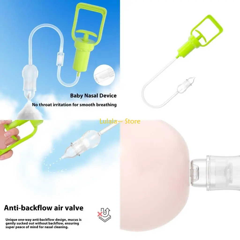 

Y4QA Newborns Nasal Hygiene Manual Suction Regulator Silicone PP Construction Easy Disassembly For Nighttime Use