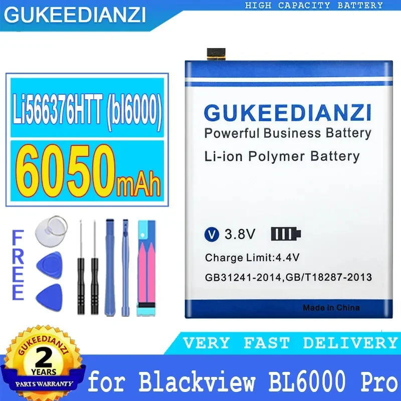 

6050mAh GUKEEDIANZI High Quality Battery Li566376HTT (bl6000) for Blackview BL6000 Pro BL6000Pro with Free Tools Tracking Number