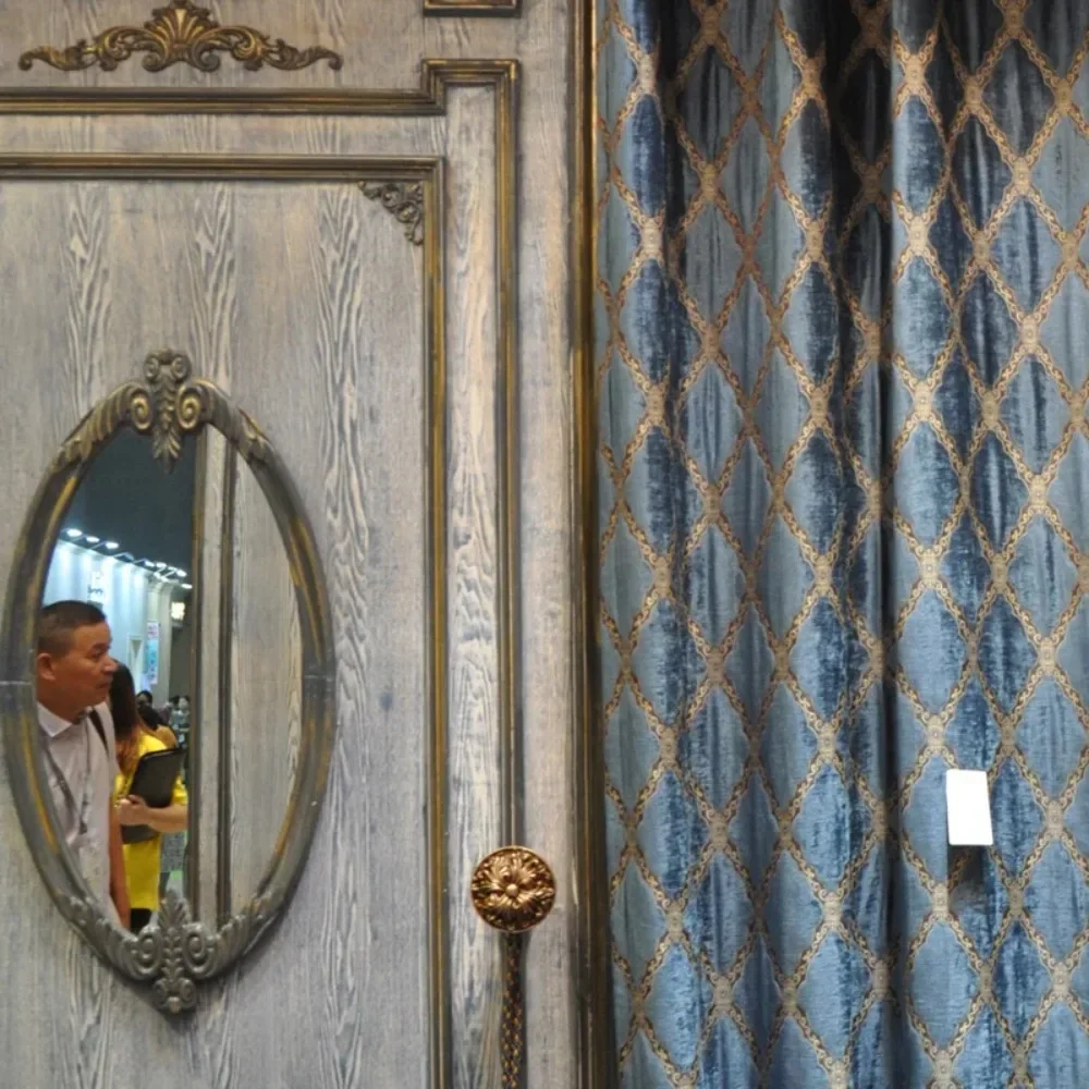 

Шторы для гостиной, спальни, столовой, европейские элитные затемняющие роскошные шторы из синели на заказ, балдахин и тюль