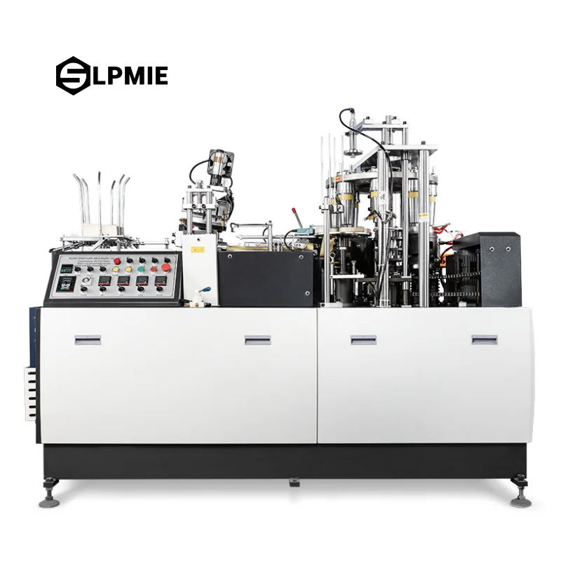 Customized OCM12 Automatic 60-80 Pcs/min Disposable Paper Cup Machine 1.5-16 oz Hot Cold Drink Cup Maker 6 KW 380 V 2000 kg G
