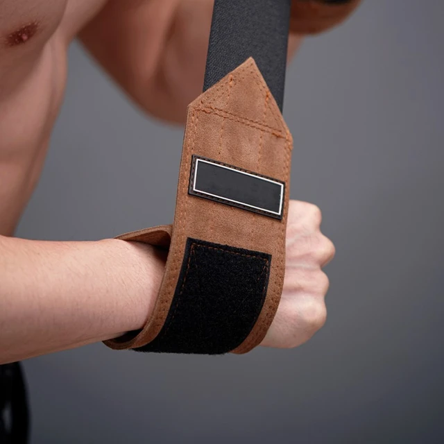 1 Pair Leather Wrist Wraps for Weightlifting Crossfit 61cm Professional Grade with Thumb Loop Wrist Support Braces for Men Women AliExpress