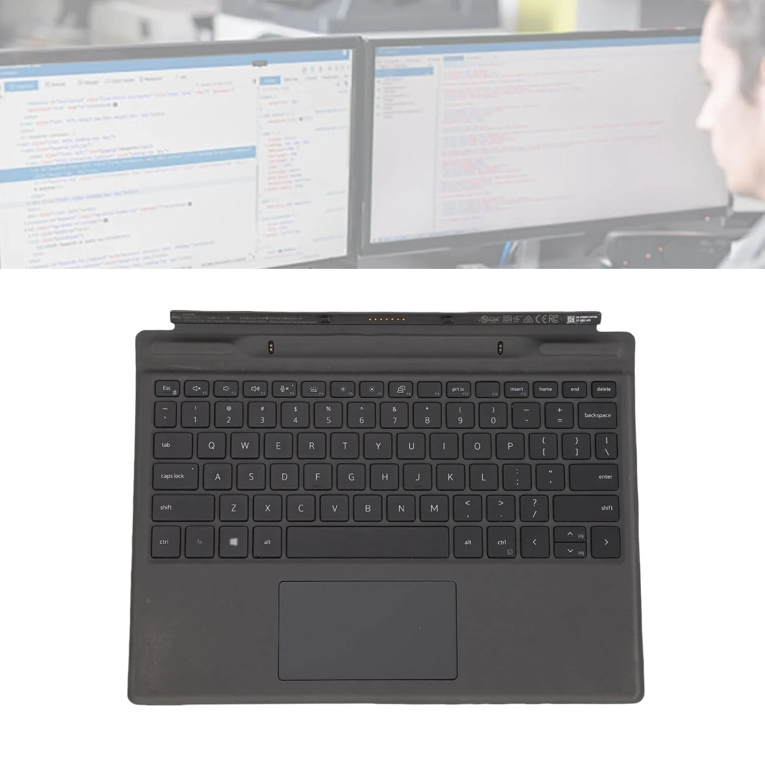 

Laptop Detachable Keyboard for Latitude 7320 7310, Replacement Seamless Connection Backlighting Keyboard with Touchpad