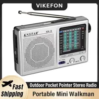 Digital Radio Built-in Speaker Portable Mini Radio SW/AM/FM Battery Operated Telescopic Antenna for Indoor Outdoor Emergency Use