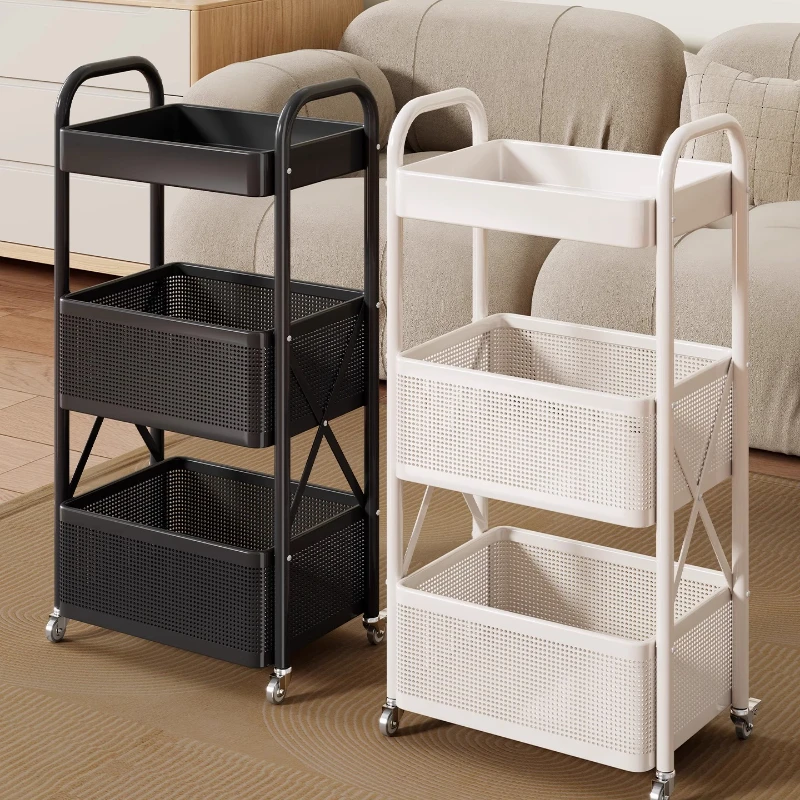 

‌ Кремовая тележка, Мобильная тележка для хранения, Многоуровневый органайзер для ванной комнаты, Кухонная тележка, Стеллаж для хранения на колесиках, Тележка для домашнего декора